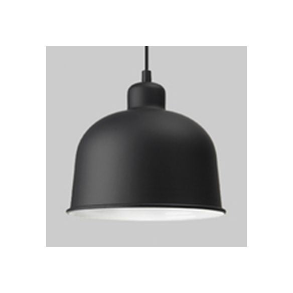 Bowl Shade Hanging Light Single Head Macaron Style Aluminum Pendant Lamp for Restaurant