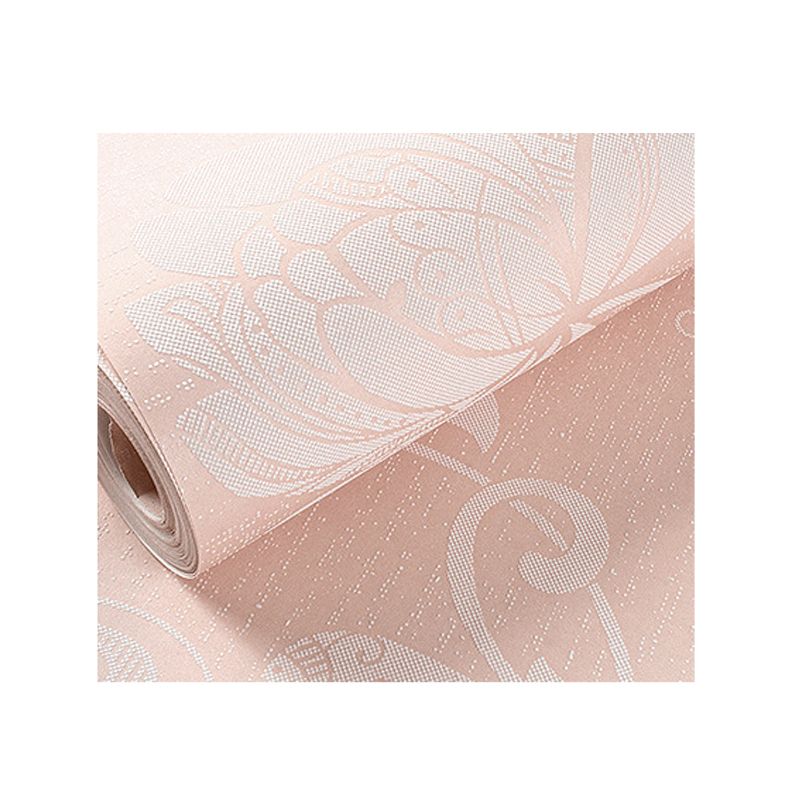 20.5"W x 31'L Romantic Retro Flower Design Non-Pasted Wallpaper in Light Color