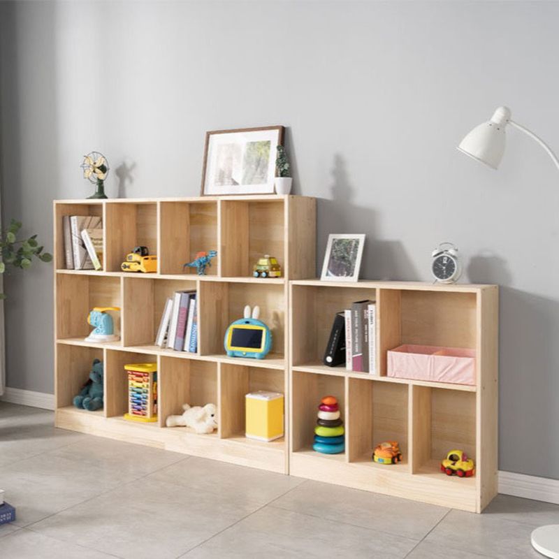 Contemporary Wooden Bookshelf Geometric Shelf Bookcase for Home Office