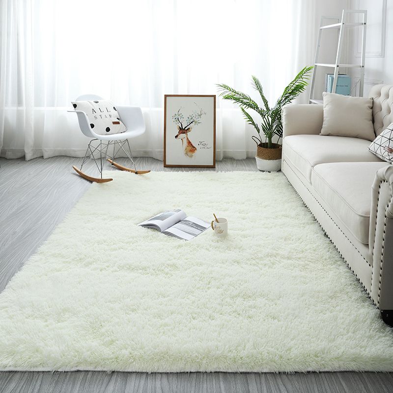 Minimalistische massive Shag-Fläche Teppich Polyester Innenteppich nicht rutschfest