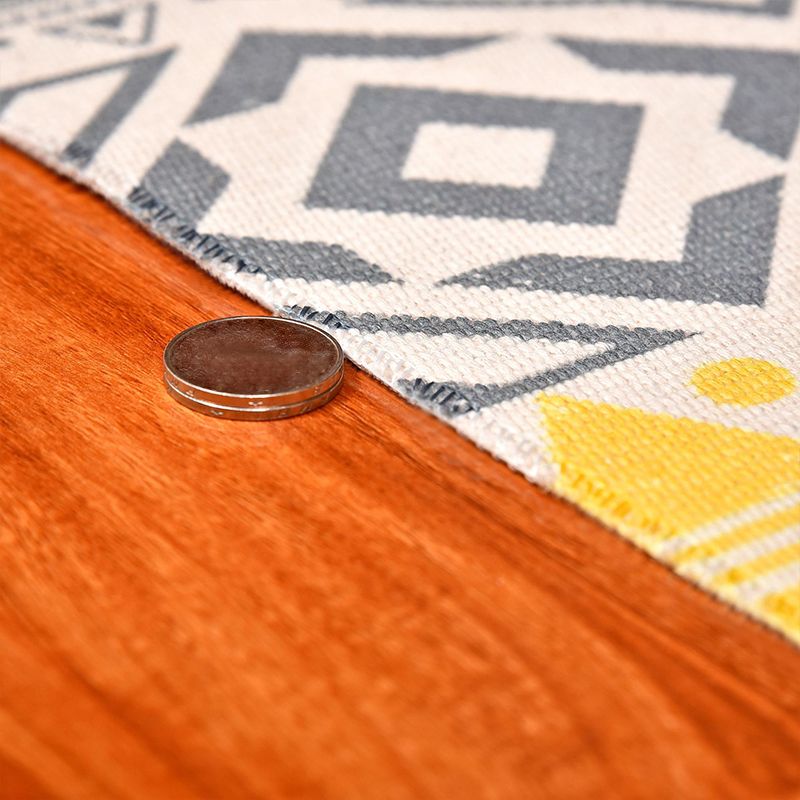 Retro -Türteppich mehrfarbiger Blumenteppich Polyester Haustierfreundlicher Teppich mit Quastenverkleidung