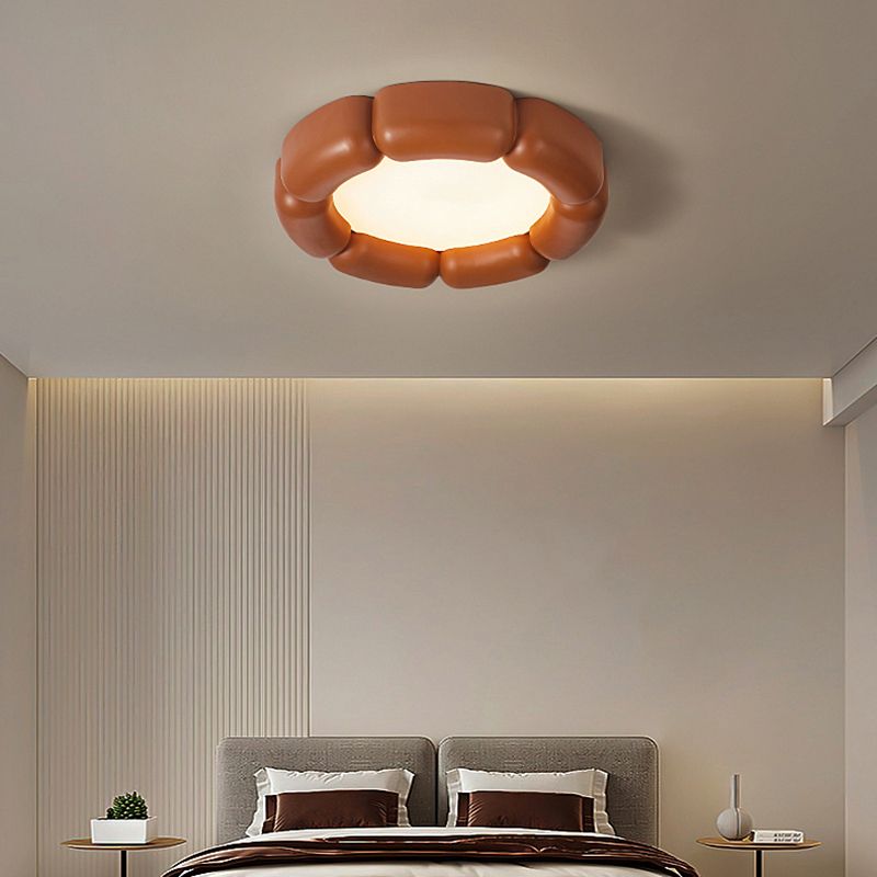 Metal and Acrylic LED Flush Mount Contemporary Round Ceiling Flush