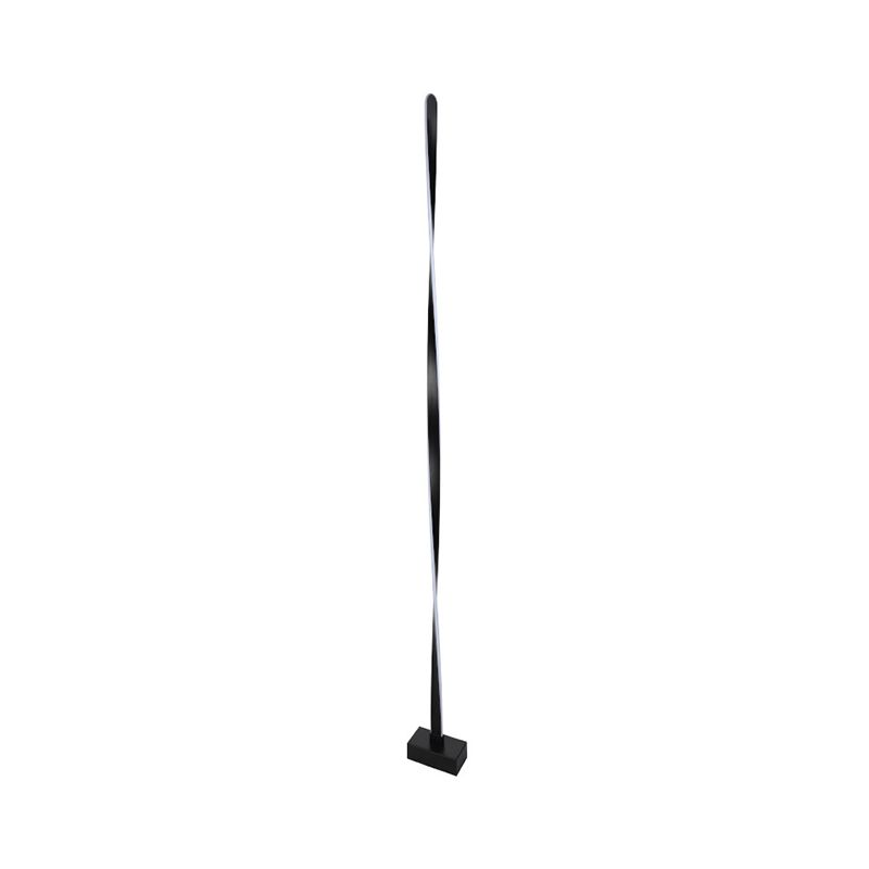 Lámpara LED de led minimalista burbujeante/ondulado/retorcido luz de piso de pie con sombra acrílica en luz cálida/blanca