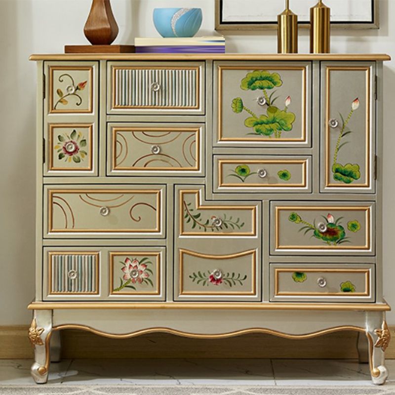 Nautical Chest Bedroom Solid Wood Storage Chest with Drawers