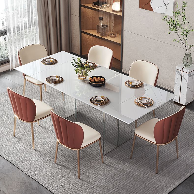 Nordic Glam Style 1/4/5/7Pieces Dining Sintered Stone Dining Table Set for Kitchen