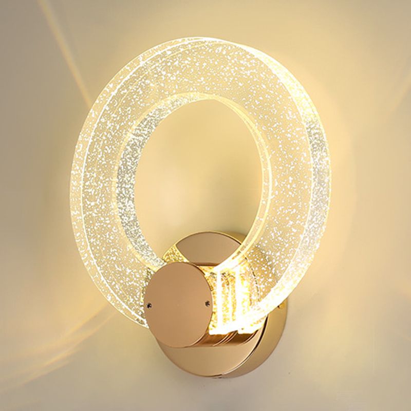1 Light Circle Wall Lamp Simplicity Metal Wall Mounted Light Fixture