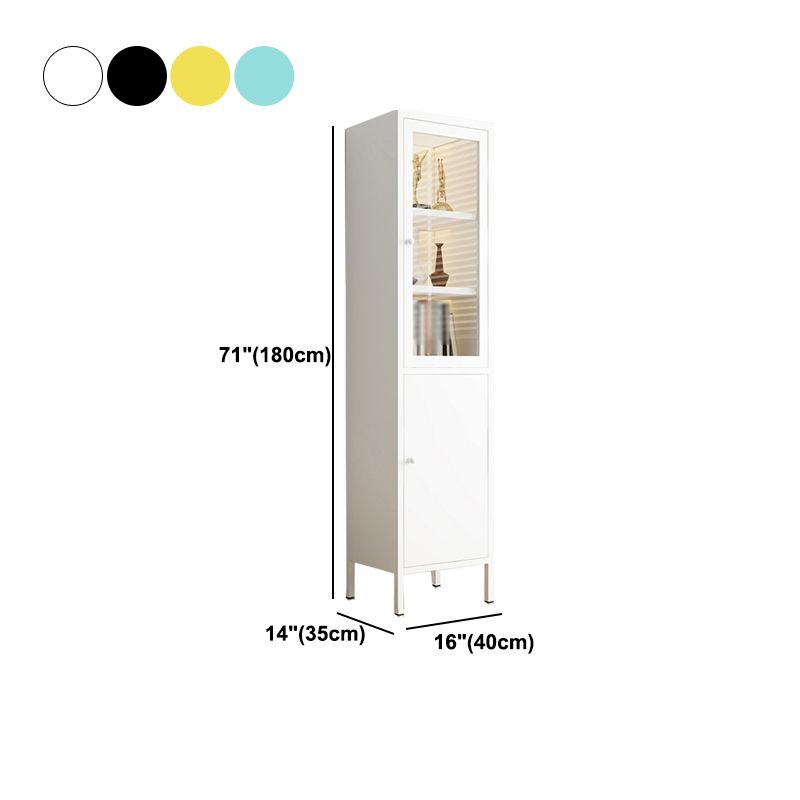 Scandinavian Style Bookcase with Door Shelf Bookcase for Study Room and Office