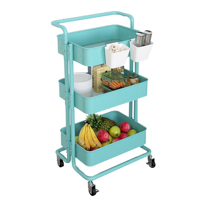 14.57"W Bookshelf Scandinavian Style Bookcase for Home and Office with Casters