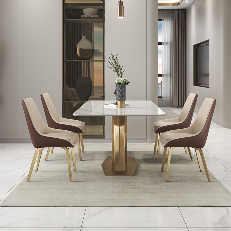 Scandinavian 1/2/3/4/5 Dining Table Set with Chair Sintered Stone Dining Table Set