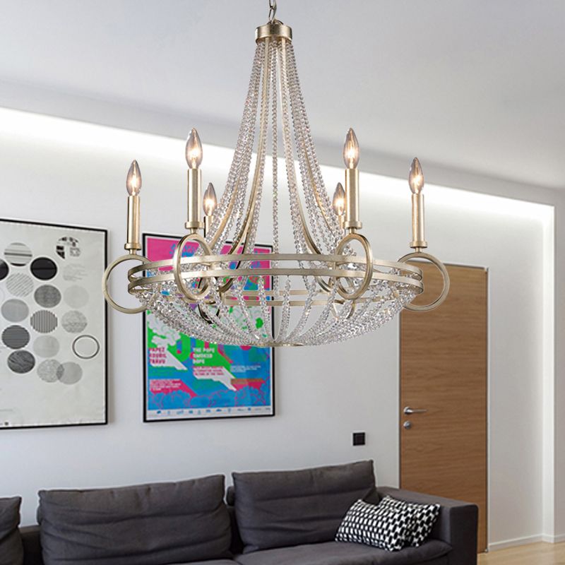 6 lumières lustres de style bougie