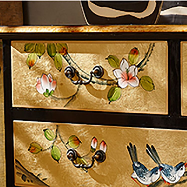 Classic Glam Storage Chest Solid Wood Storage Chest Dresser with 5 Drawers