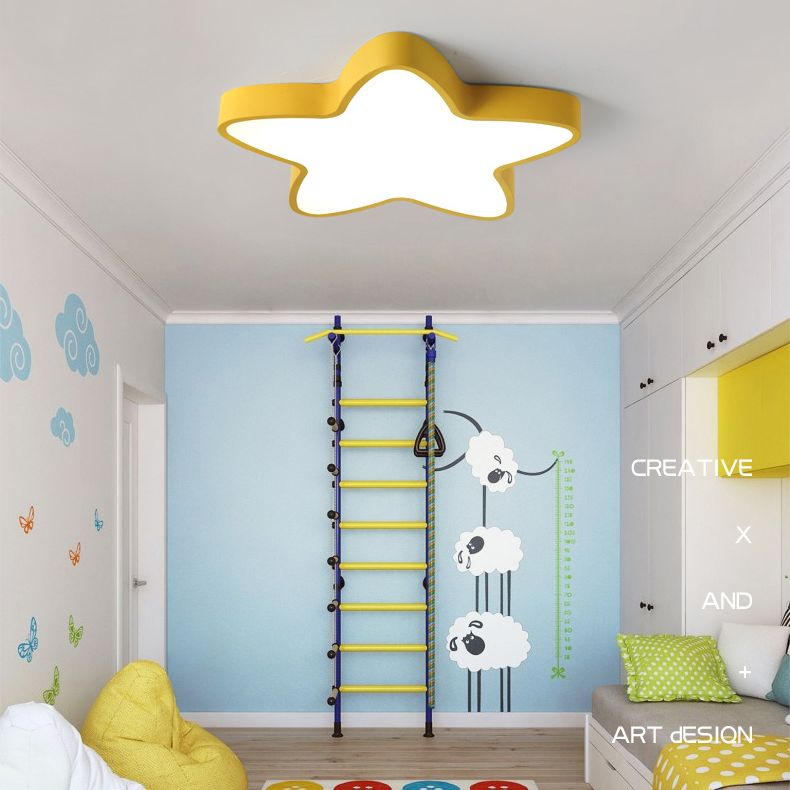 Plafonnier LED en fer forgé, plafonnier Macaron en acrylique de Style nordique moderne pour chambre à coucher