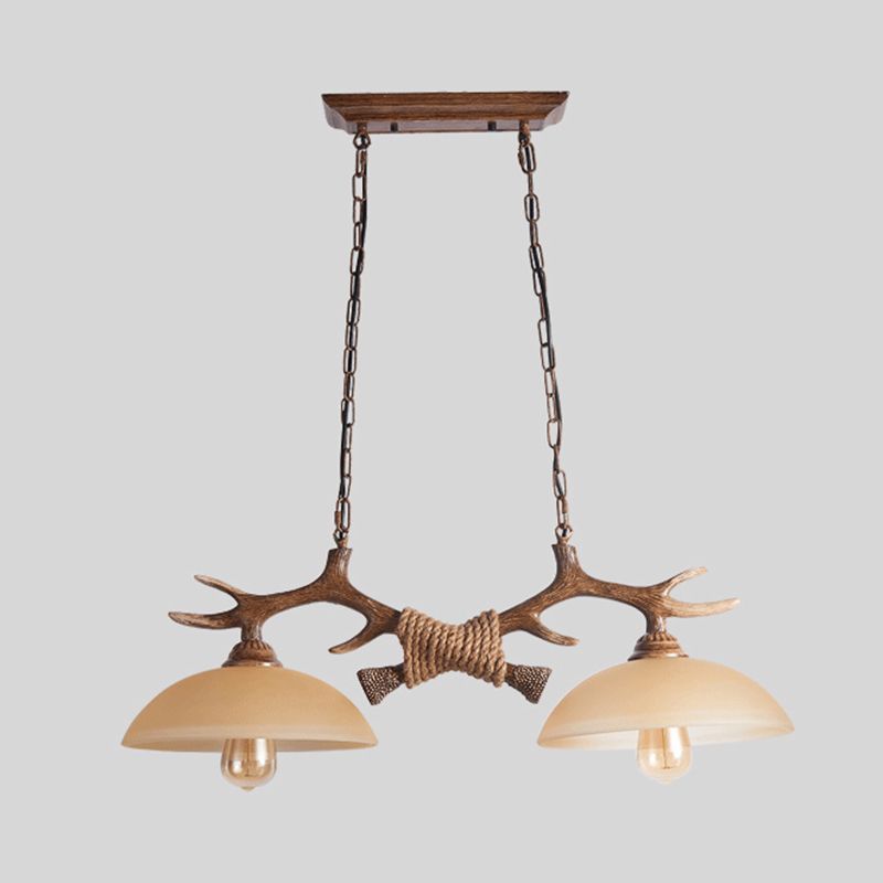 White Bowl Pendant Lighting Fixture Traditional Metal Restaurant Ceiling Pendant Light