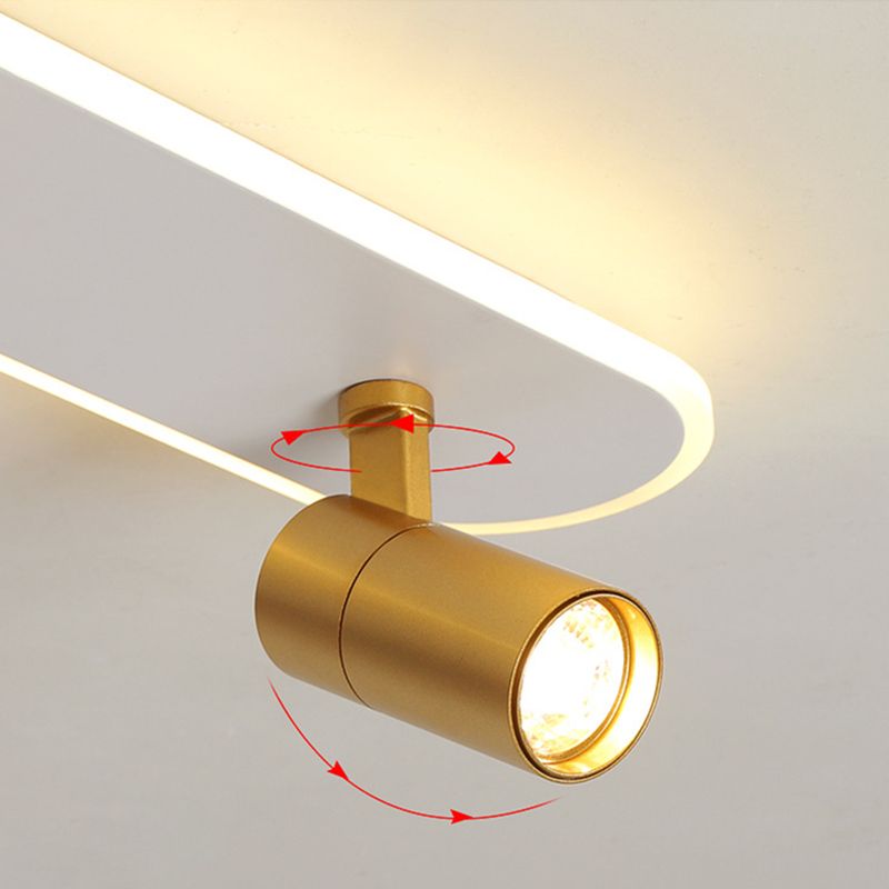 Eigentijdse LED-plafondlamp met inbouwverlichting voor woonkamer