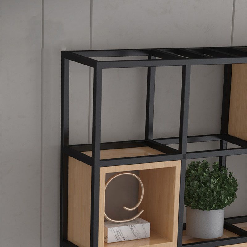 Geometric Shelf Bookcase Contemporary Metal Bookcase for Office