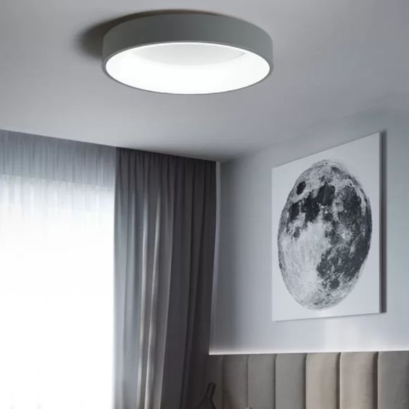 Nouveau Luminaire LED affleurant à tambour moderne 1 luminaire de plafond en acrylique pour