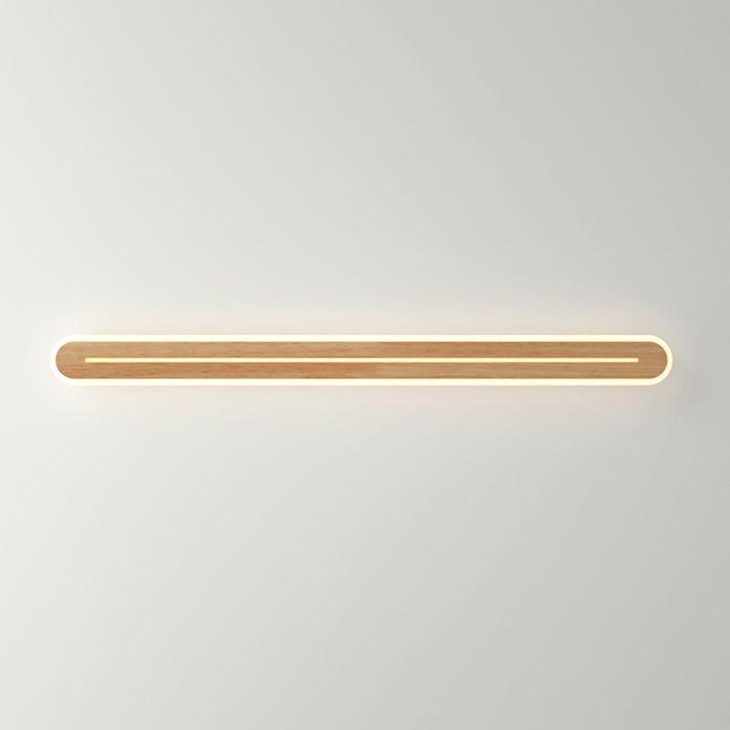 Luci da parete di vanità lineari Vintage Modern Simplicity Speccone parete in legno per bagno