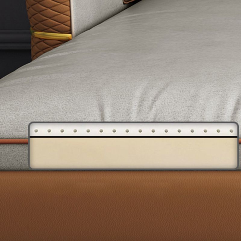 37.4 " H Faux Leather Flared Arm Sofa & Chaise for Living Room