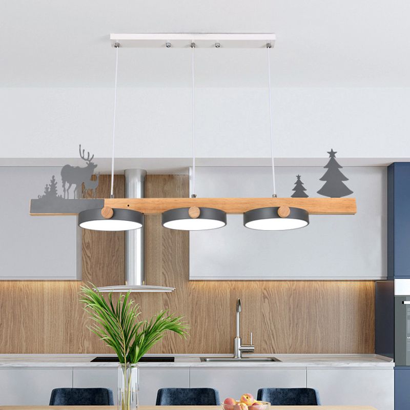 Modern Island Light Colorful Metallic Hanging Lighting Fixture for Dining Room
