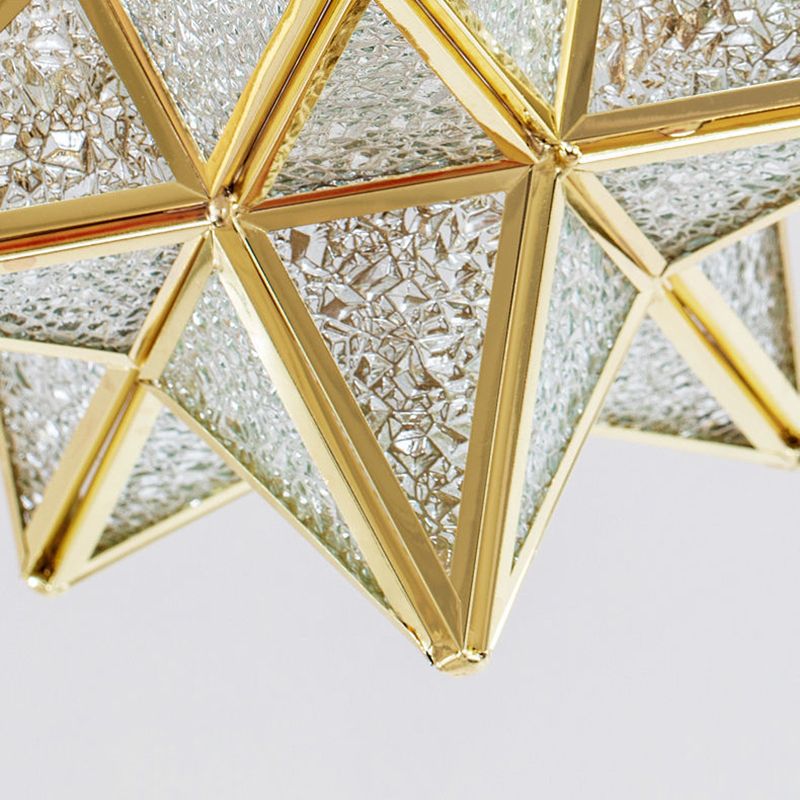 Plafonnier Semi-encastré Star, lustre traditionnel en acrylique pour chambre à coucher