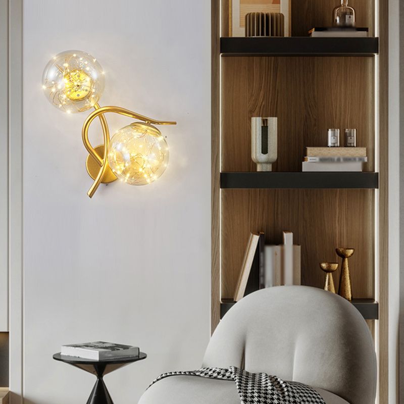 Light Luxury Metal Wall Light Nordic Style Led Wall Lamp for Living Room