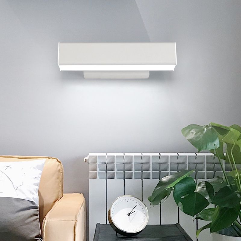 Rectangular Metal Wall Lighting Fixtures Modern Wall Mounted Light Fixture for Bedroom