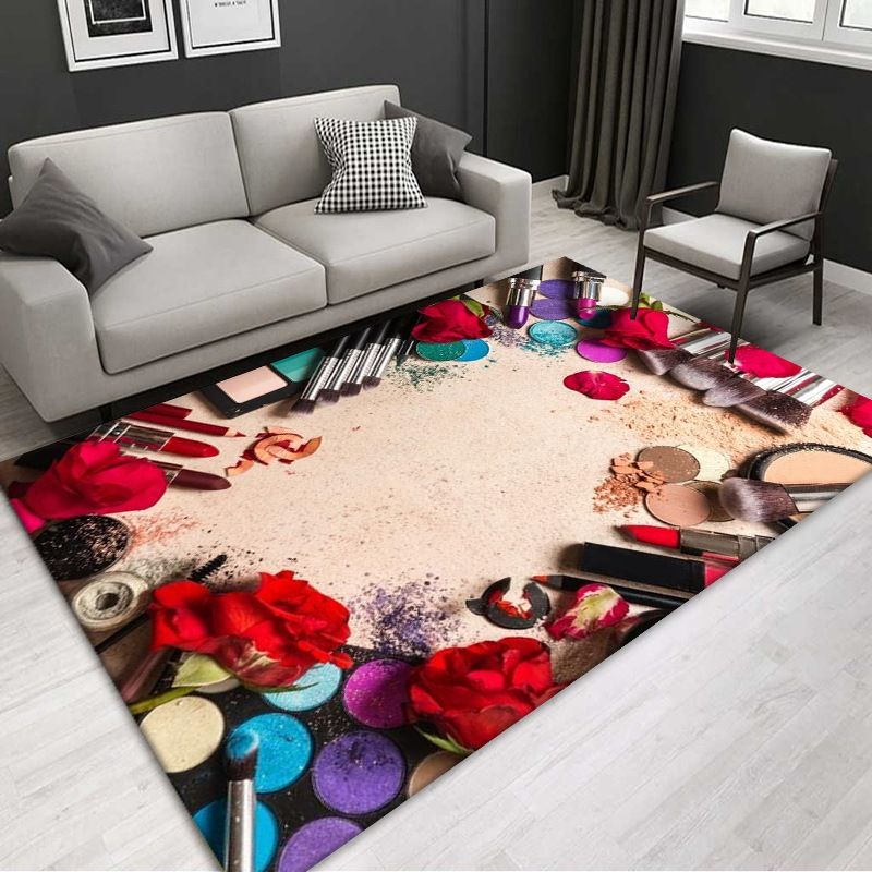 Modern Carpet Creative Abstract Pattern Carpet Polyester Area Rug with Non-Slip Backing