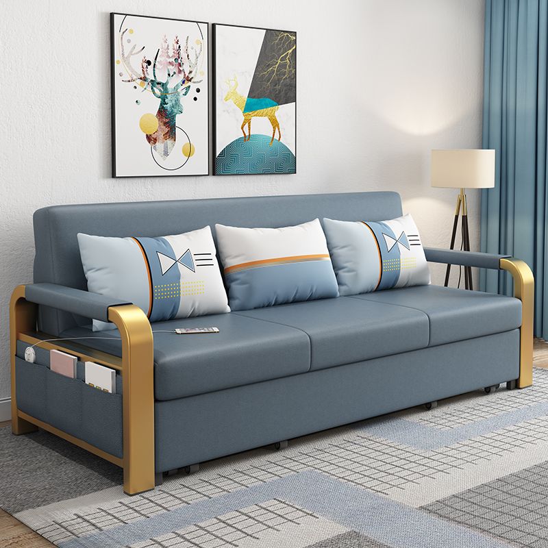 Pillow Included Futon Sofa Bed Square Arms Futon Sleeper Sofa