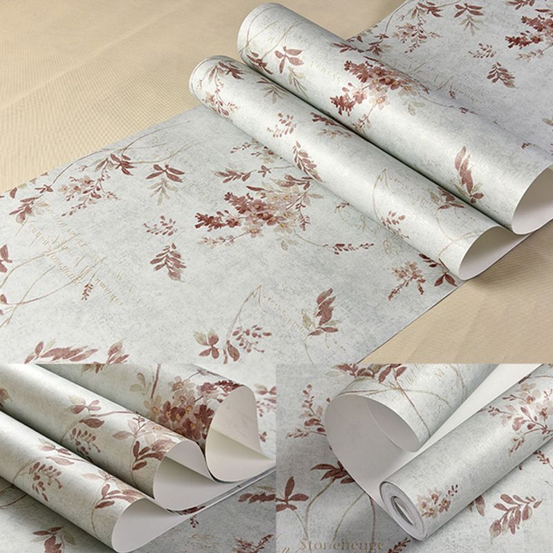 Bloemenrol van 5,2 m² pastelkleurig glad vochtbestendig wanddecoratie