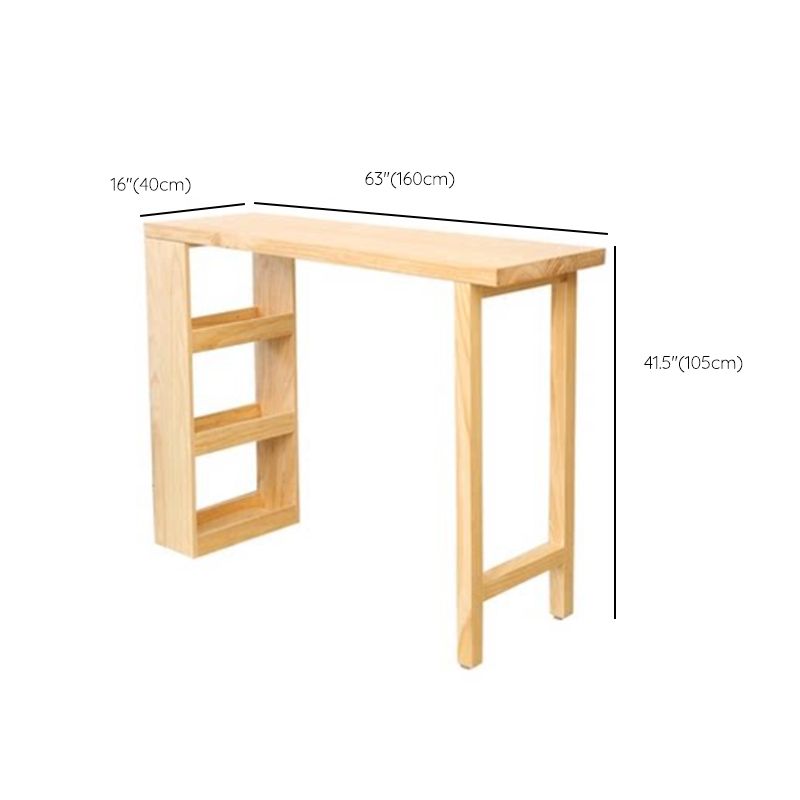 1/2/3 Pieces Solid Wood Bar Table and Stools Contemporary Bar Pub Table Set