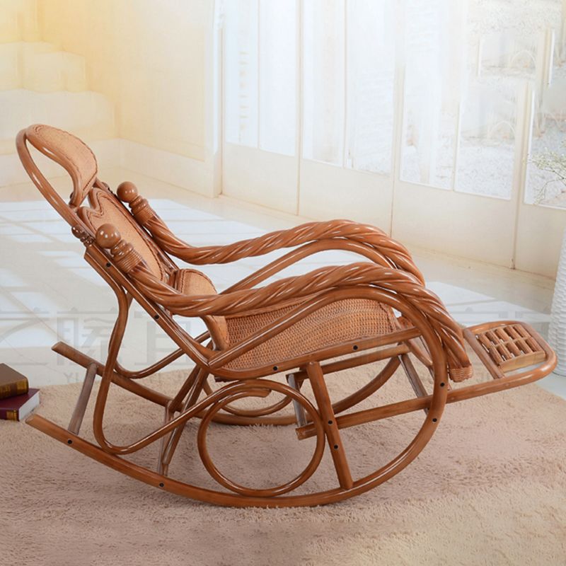 Antique Modern Rocking Chair Rattan Rocker Chair for Drawing Room