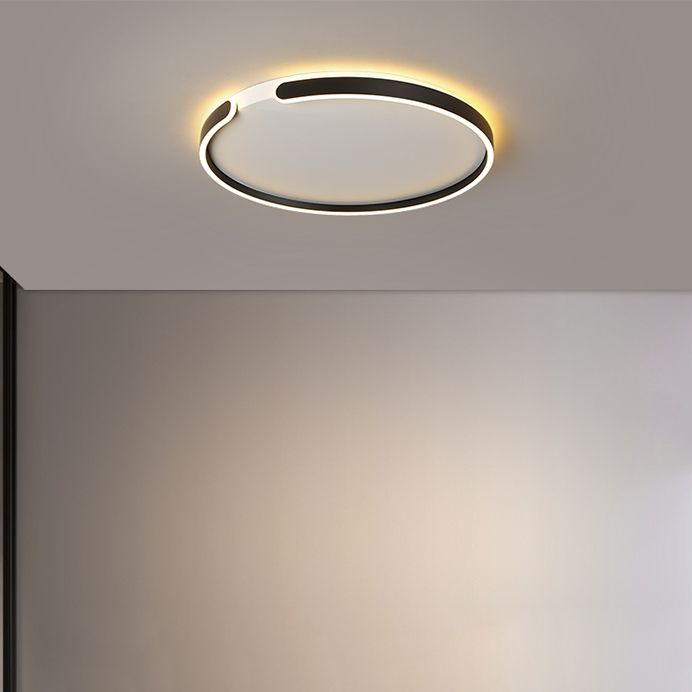 Modern Style Geometry Shape Ceiling Fixture Metal 1 Light Flush Mount Ceiling Fixture