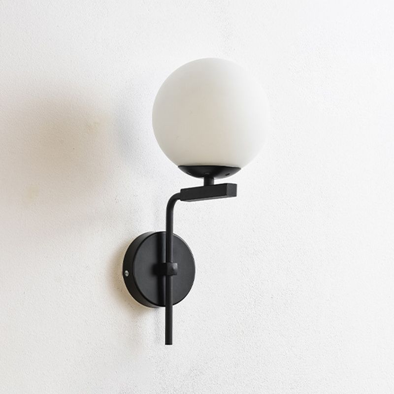 Lámpara de exploración simple junto a la cama 1 iluminación de pared de la esfera del vidrio de la bombilla