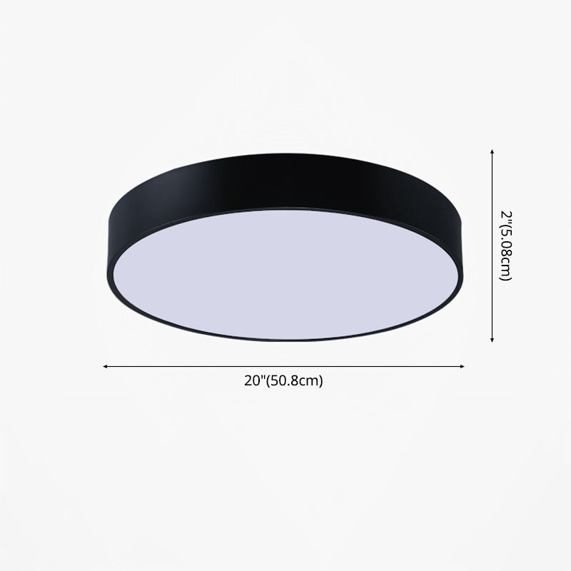 Lámpara de techo empotrada LED de metal redondo, estilo moderno, 1 luz, montaje empotrado