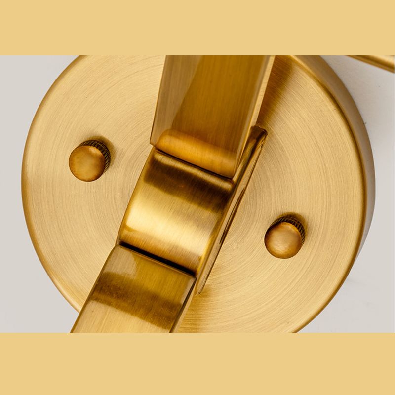 Pure Glass Wall Sconce in Modern Creative Style Wrought Iron Wall Lamp for Living Room