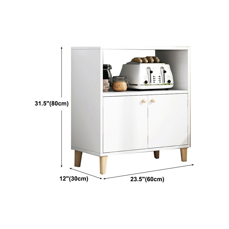 Modern Cabinets Buffet Table Engineered Wood Open Storage Sideboard Cabinet