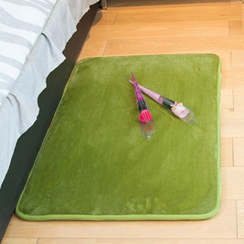 Yellow Casual Rug Polyester Pure Color Rug Washable Rug for Home Decor