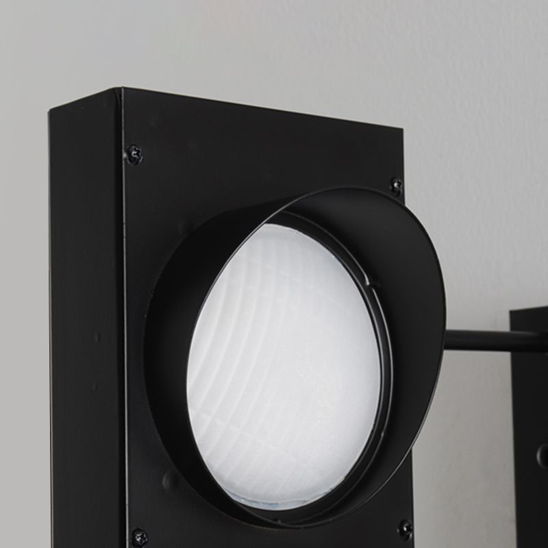 Modern Metal Kids Wall Sconce Geometric Shape Wall Light with Glass Shade for Bedroom
