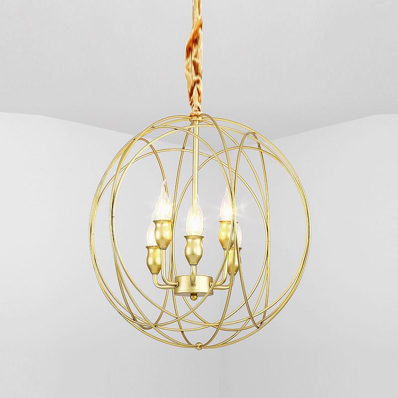 Wrought Iron Hanging Pendant Lights Vintage Global Hanging Lamps for Living Room