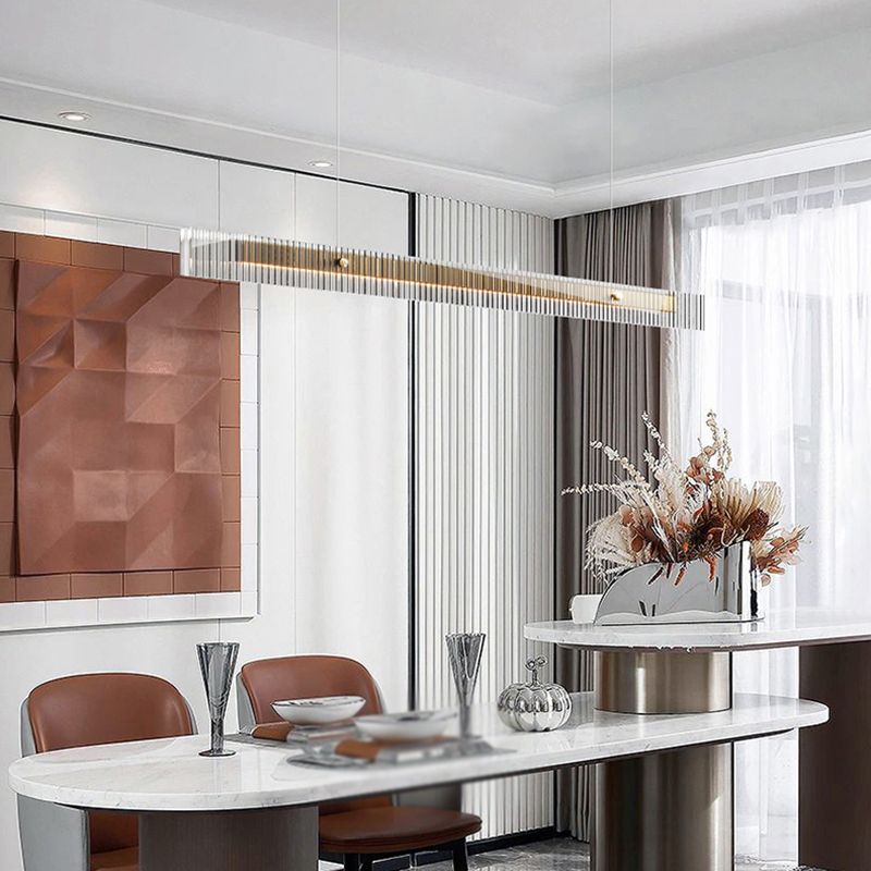 Modern Single Golden Kitchen Island Lighting LED Island Pendant Lighting