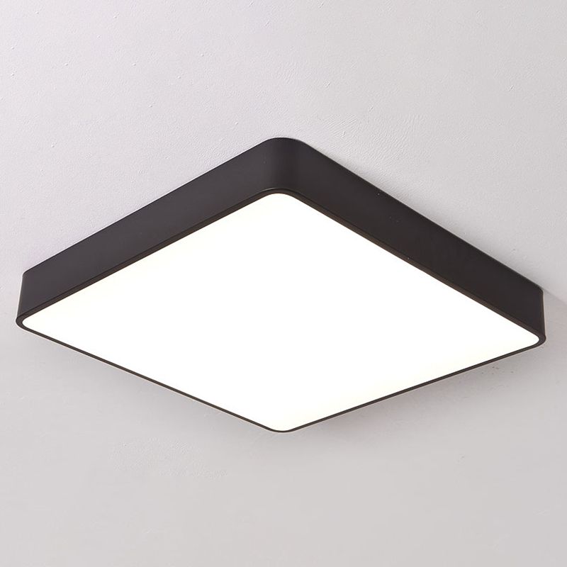 Metal Square Flush Ceiling Light Fixtures Contemporary Office Flush Mount Ceiling Light Fixture