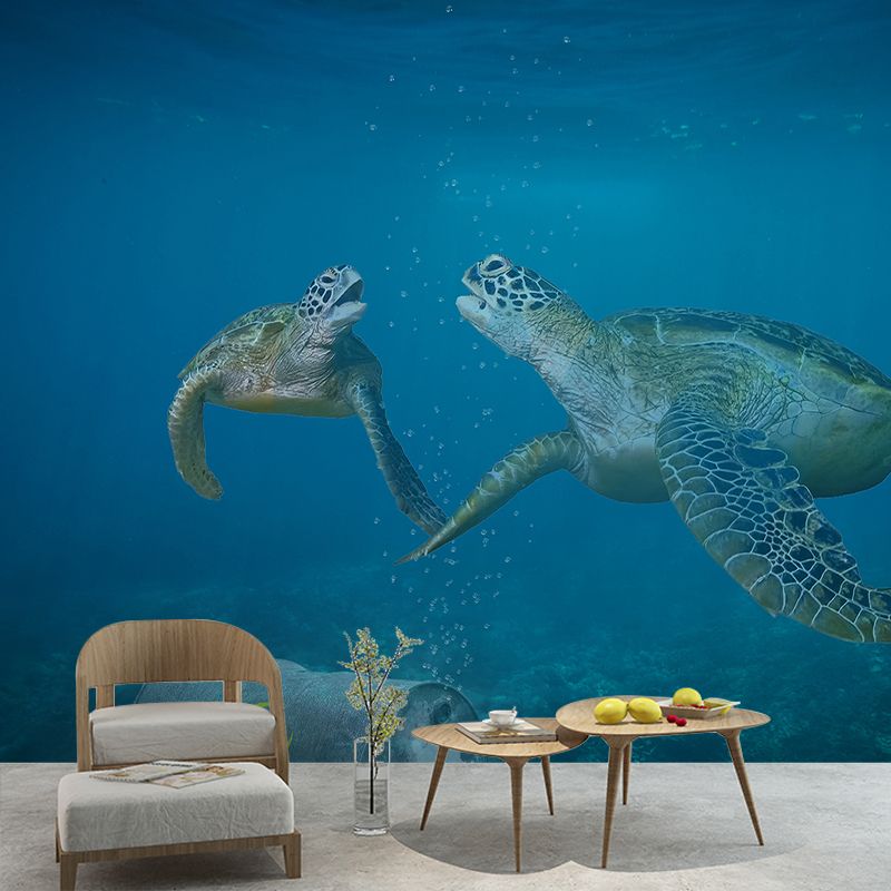 Photography Wall Mural Sea Turtle Patterned Living Room Wall Mural