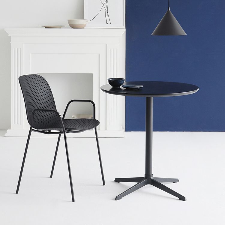 Contemporary Round Shape Dining Table Standard Kitchen Dining Table with Pedestal Base