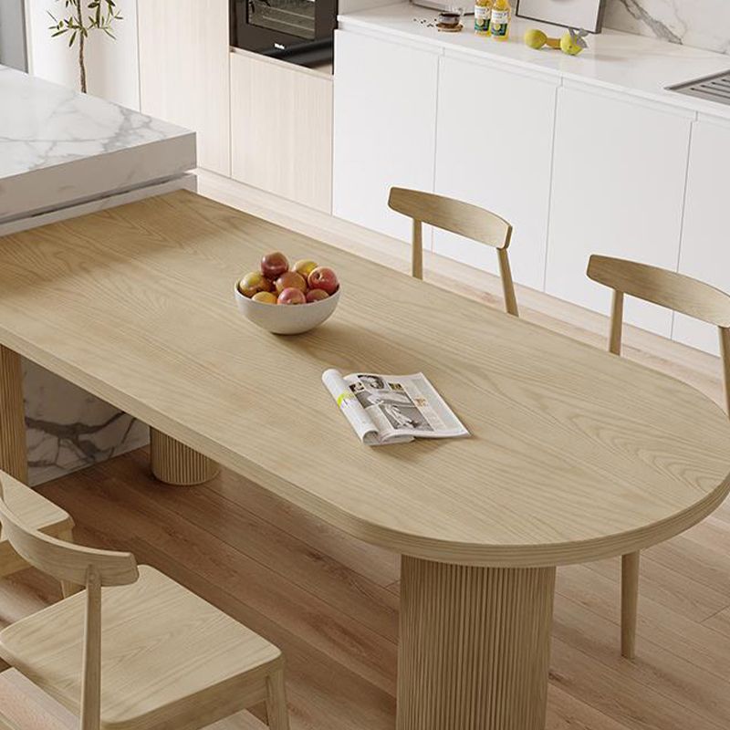 Modern Pine Wood Dining Table with 3 Legs Table for Dining Room