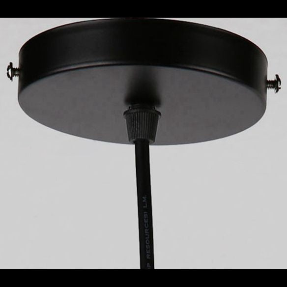 3-Lights Iron Cage Island Light 21.5 Inches Length Industrial Style Black Metal Hanging Light for Kitchen Bar