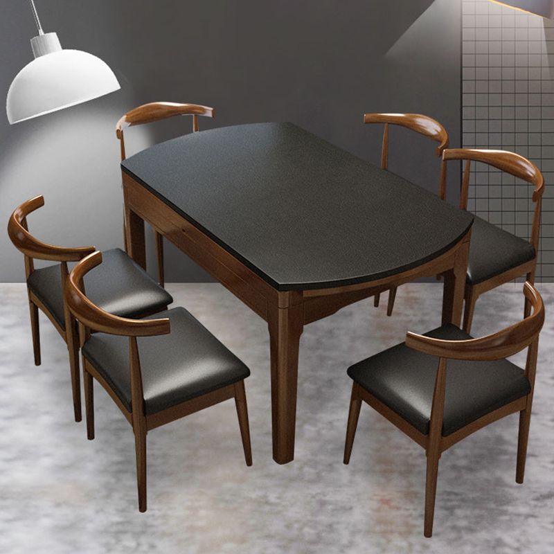 Kitchen Contemporary Dinner Table 4 Legs Extendable Dining Table