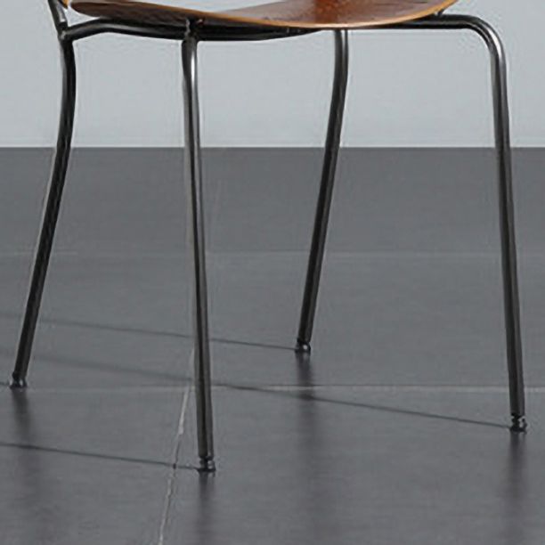 Sillas de metal de estilo industrial, silla lateral con respaldo abierto para comedor (juego de 2)
