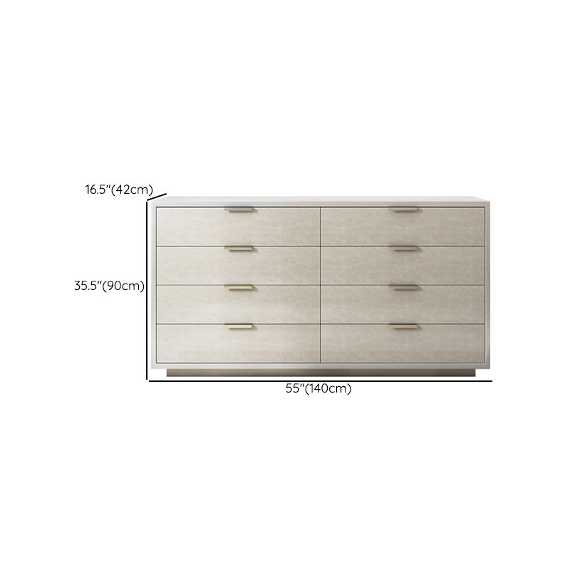 Ultra-Modern Double Dresser Solid Wood Storage Chest with Drawers for Bedroom