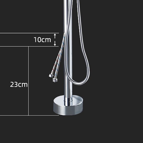 Modern Freestanding Tub Filler Trim Brass Floor Mounted Freestanding Bathtub Faucet