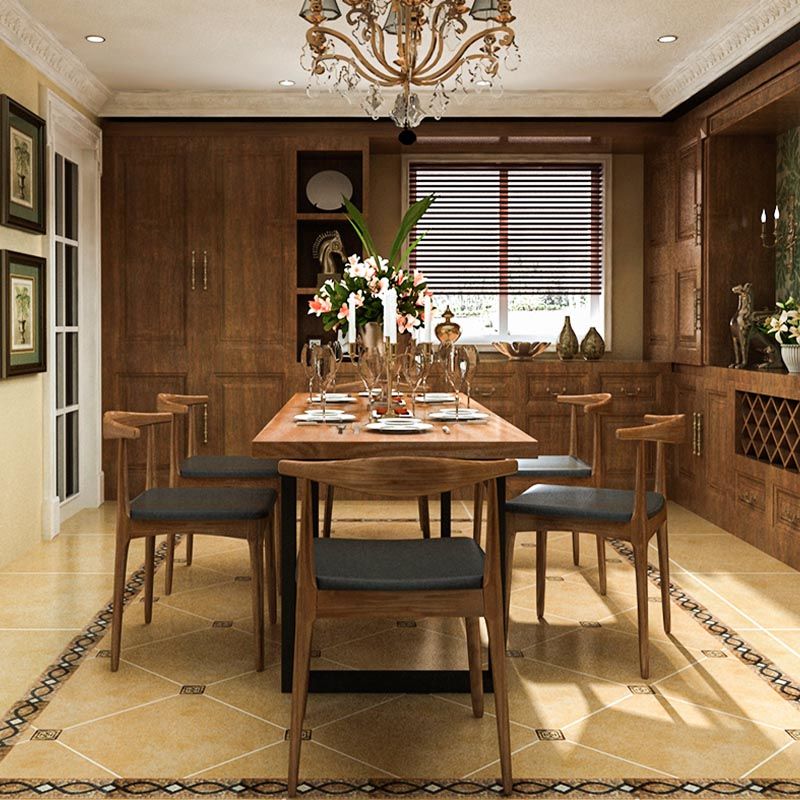 Industrial 1/2/7 Pieces Dining Set Wood Dining Furniture for Shop